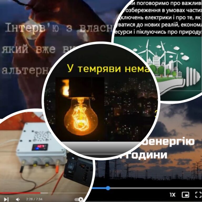 Світло наших ідей долає всі темряви! Конкурс відеороликів «Ми – енергія змін!»