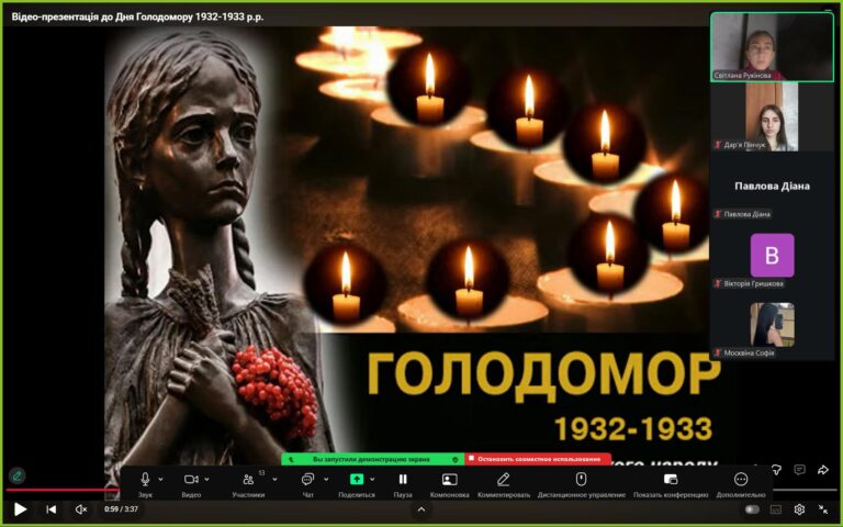 Виховні кураторські години на тему «Колосок скорботи»